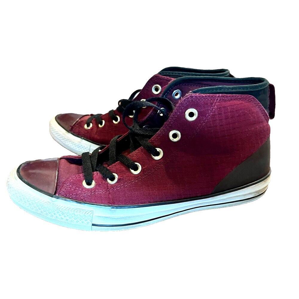 Converse Chuck Taylor All Star Mid Top Sneakers Maroon Mens 7 Women’s 9